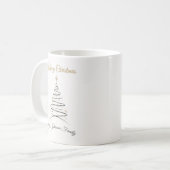 Modern Elegant Minimal Christmas Tree Mug コーヒーマグカップ (正面左)