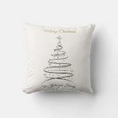 Modern Elegant Minimal Christmas Tree Pillow クッション (正面)