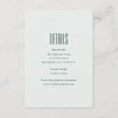 Modern Elegant Minimal QR Code Wedding Details Enc エンクロージャーカード (正面)