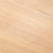 Modern Elegant Minimal Wedding アクリル招待状 (レイダウン)