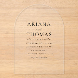 Modern Elegant Minimal Wedding アクリル招待状