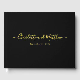 Modern Elegant Minimalist Chic Personalize Wedding ゲストブック