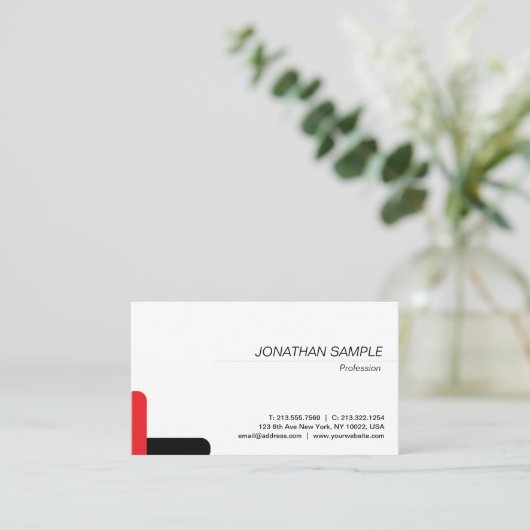 Modern Elegant Minimalist Design Trendy Plain 名刺 (スタンド正面)