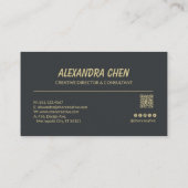 Modern Elegant Minimalist QR Code 名刺 (裏面)
