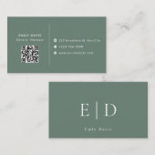 Modern Elegant Minimalist QR Code Business Card 名刺 (正面/裏面)