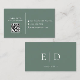 Modern Elegant Minimalist QR Code Business Card 名刺