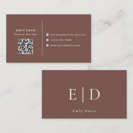 Modern Elegant Minimalist QR Code Business Card 名刺