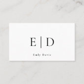 Modern Elegant Minimalist QR Code Business Card 名刺 (裏面)