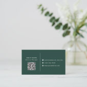 Modern Elegant Minimalist QR Code Business Card 名刺 (スタンド正面)