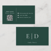 Modern Elegant Minimalist QR Code Business Card 名刺 (正面/裏面)