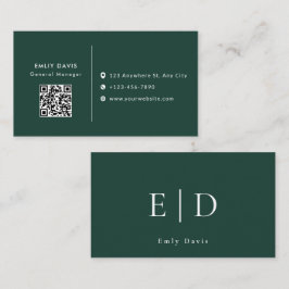 Modern Elegant Minimalist QR Code Business Card 名刺