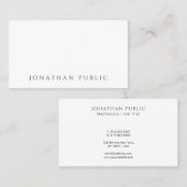 Modern Elegant Minimalist Template Create Your Own 名刺 (正面/裏面)