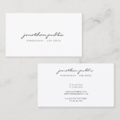 Modern Elegant Minimalist Template Script Profile 名刺 (正面/裏面)