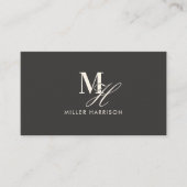 Modern Elegant Monogram Luxury Photo QR Code 名刺 (正面)