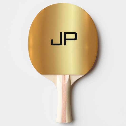 Modern Elegant Monogram Template Glamour Gold 卓球ラケット (正面)