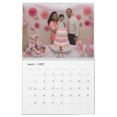 Modern elegant multi photo family stylish  カレンダー (3月 2027)