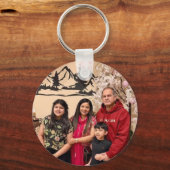 Modern elegant multi photo family stylish キーホルダー (裏面)