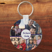 Modern elegant multi photo family stylish キーホルダー (正面)