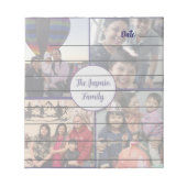 Modern elegant multi photo family stylish  ノートパッド (正面)