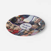 Modern elegant multi photo family stylish ペーパープレート (アングル)