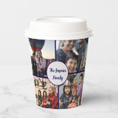 Modern elegant multi photo family stylish  紙コップ (正面)