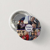 Modern elegant multi photo family stylish  缶バッジ (正面&裏面)