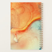 Modern Elegant Orange Marbled Monogram プランナー手帳 (裏面)