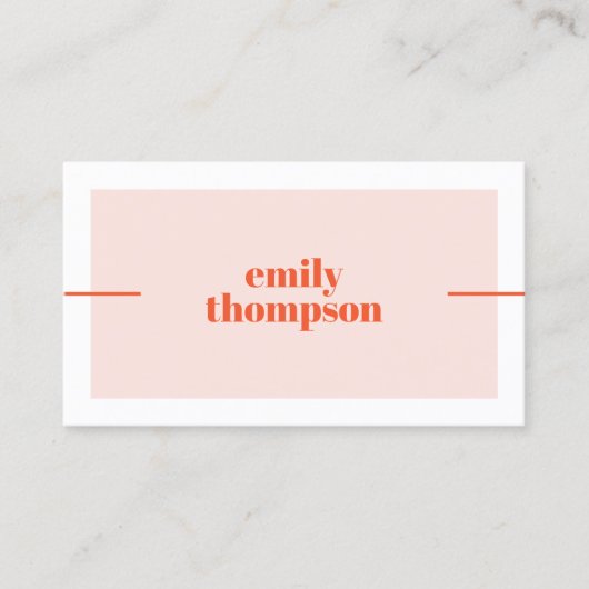 Modern Elegant Pastel White Consultant 名刺 (正面)