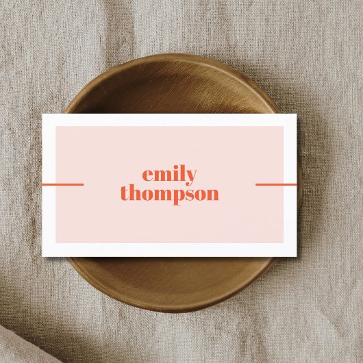 Modern Elegant Pastel White Consultant 名刺