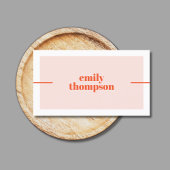 Modern Elegant Pastel White Consultant 名刺