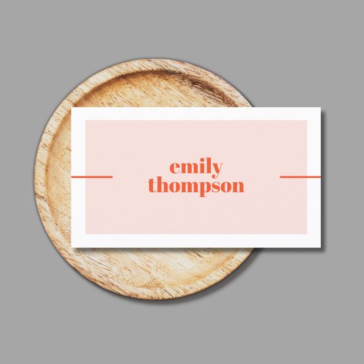 Modern Elegant Pastel White Consultant 名刺