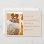 Modern Elegant Photo Best Day Ever Wedding サンキューカード (裏面)