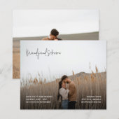 Modern Elegant Photo Budget Wedding Invitation (正面/裏面)