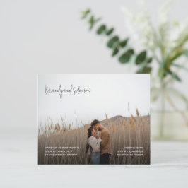 Modern Elegant Photo Budget Wedding Invitation
