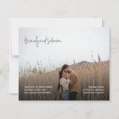 Modern Elegant Photo Budget Wedding Invitation (正面)