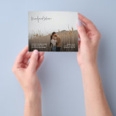 Modern Elegant Photo Budget Wedding Invitation チラシ (手)
