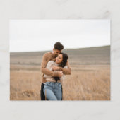 Modern Elegant Photo Budget Wedding Invitation チラシ (裏面)