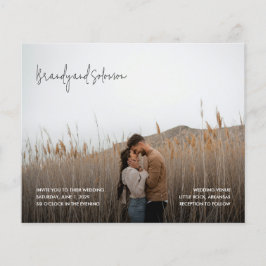 Modern Elegant Photo Budget Wedding Invitation チラシ