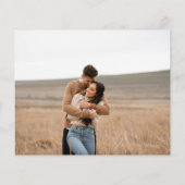 Modern Elegant Photo Budget Wedding Save the Date チラシ (裏面)