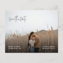 Modern Elegant Photo Budget Wedding Save the Date チラシ
