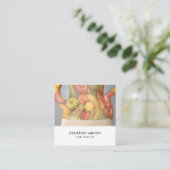 Modern Elegant Photo Nutritionist Health スクエア名刺 (スタンド正面)