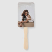 Modern Elegant Photo She Did It Grad ハンドファン (裏面)