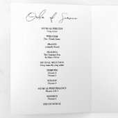 Modern Elegant Photo Trifold Funeral Program 三つ折りプログラム (内部最初)