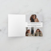 Modern Elegant Photo Typography Script Grad Folded 案内状 (内部)