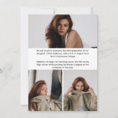 Modern Elegant Photo Typography Script Grad Party  案内状 (裏面)