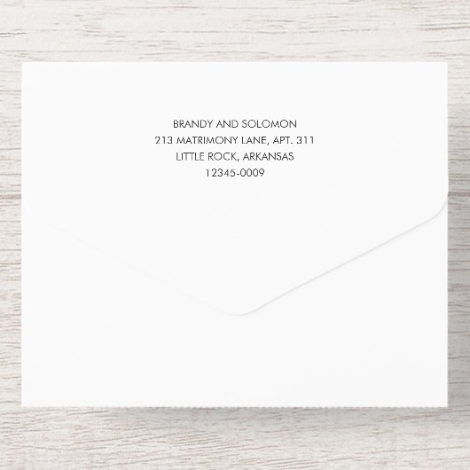 Modern Elegant Photo Wedding オールインワン招待状 (背面)