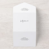 Modern Elegant Photo Wedding オールインワン招待状 (外側)