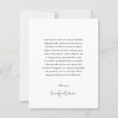 Modern Elegant Photo Wedding サンキューカード (裏面)