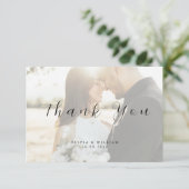Modern Elegant Photo Wedding サンキューカード (スタンド正面)
