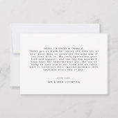 Modern Elegant Photo Wedding サンキューカード (裏面)